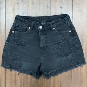American Eagle Black Mom Shorts
